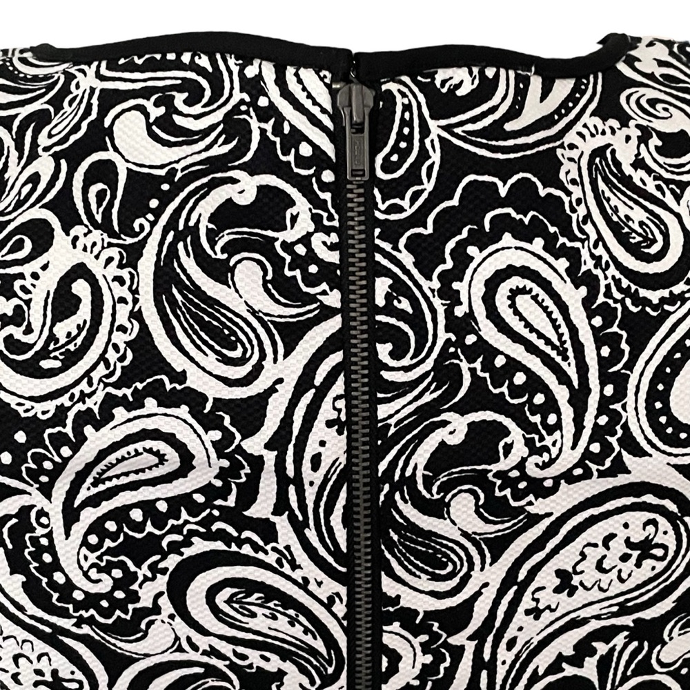 Talbots Black and White Paisley Sleeveless Cotton Shift Dress Sz: 8 NWOT - Picture 8 of 11